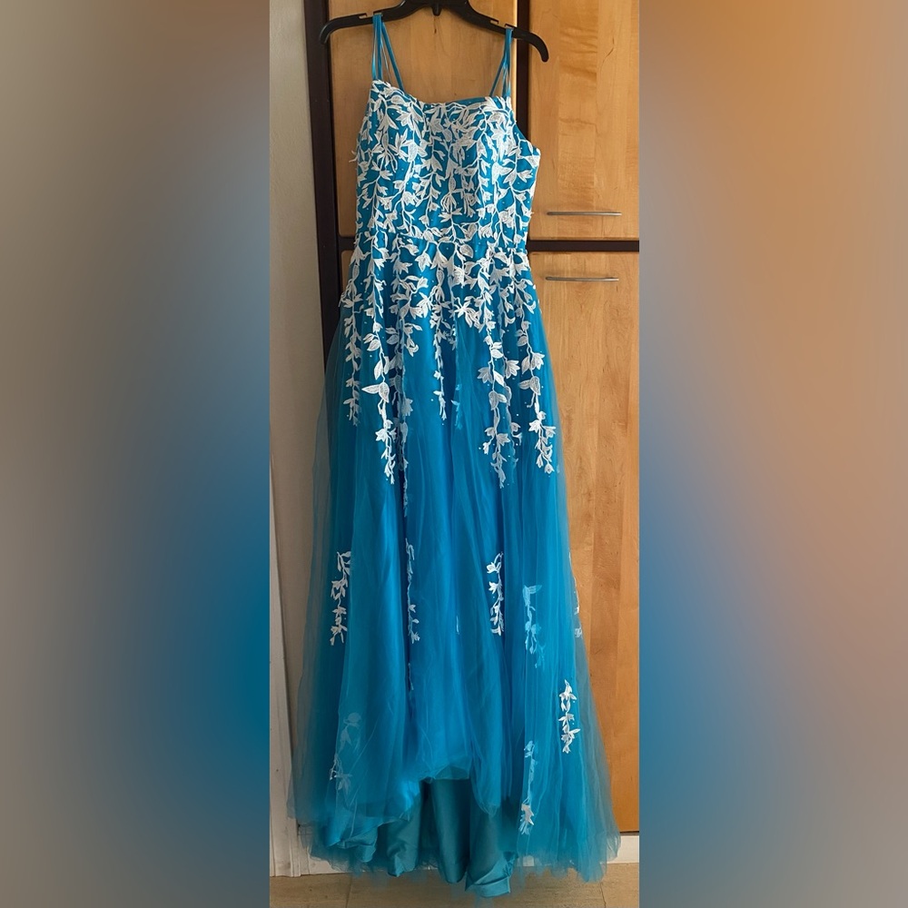 Elegant Blue and White dress